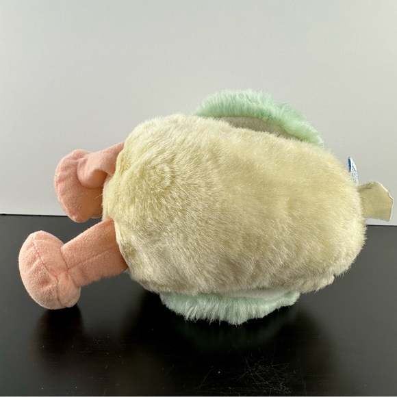 Vintage Eden Pastel Duck Plush Stuffed Animal Baby Duckling Rainbow Bow Tie 90s - Picture 6 of 7